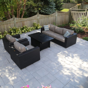 backyard patio seating area