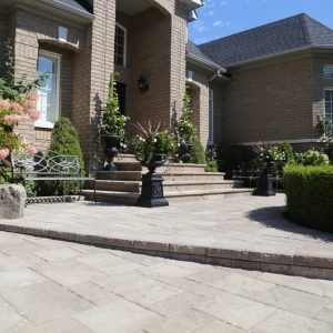 stone patio and driveway