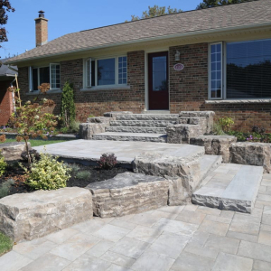 interlock stone and patio