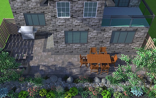 backyard patio and landscape design