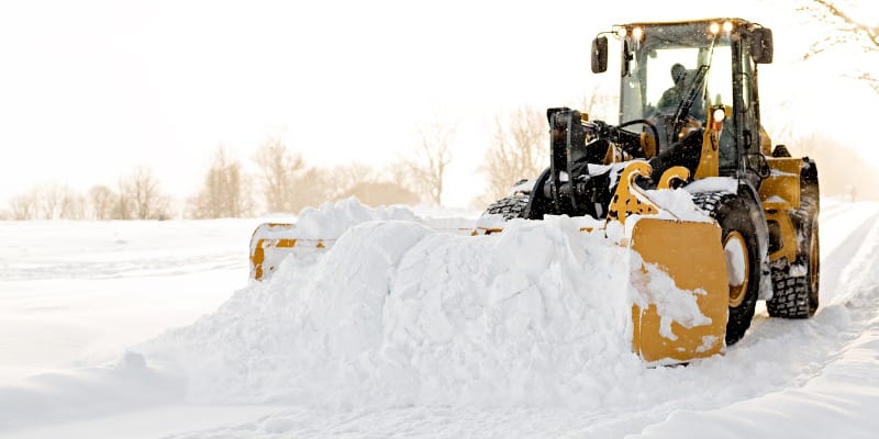 Yellow Snow plow plowing snow