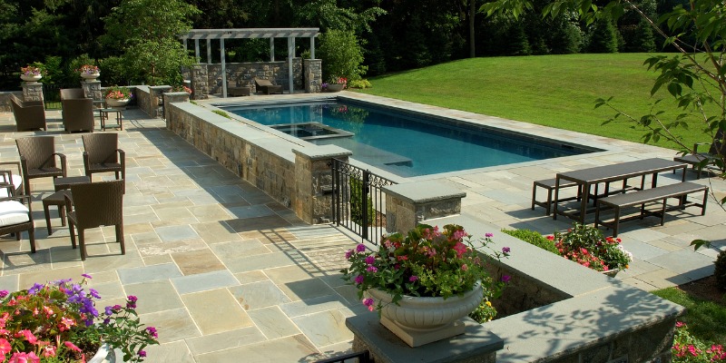 Pool and backyard landscaping