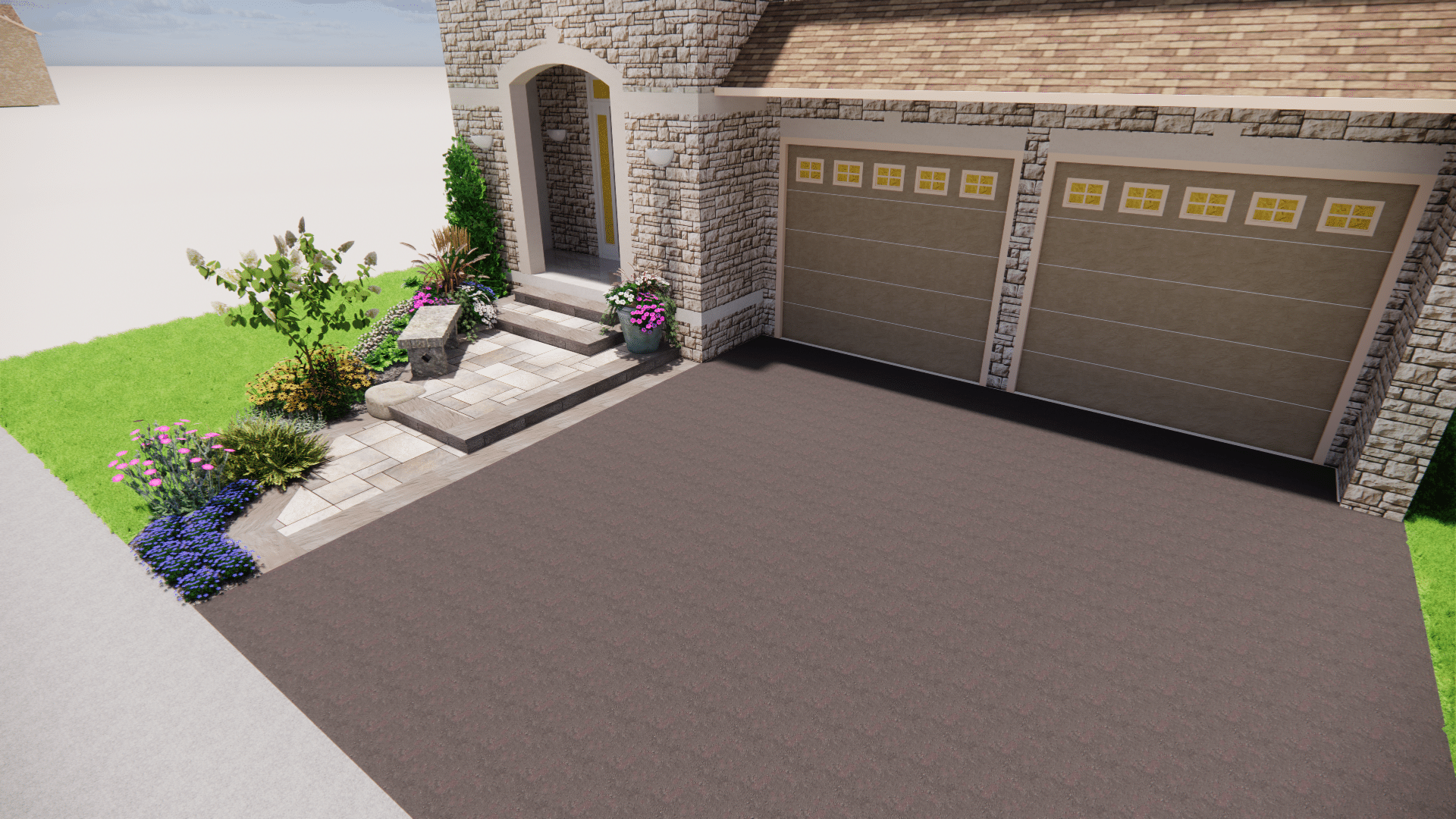 patio and retaining wall design